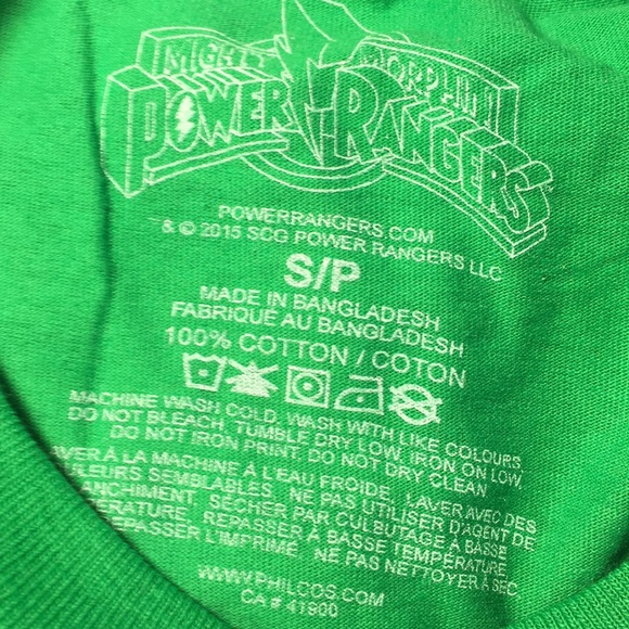 Mighty Morphin Power Rangers Men Tshirt Ava S M XL - Picture 3 of 3